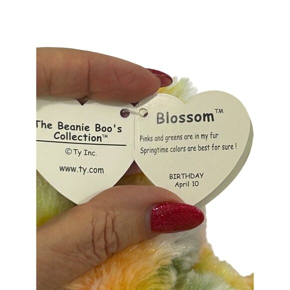 Ty Beanie Boos Blossom Easter Lamb 6” Stuffed Animal Plush Toy Unisex Beanbag - Picture 3 of 10